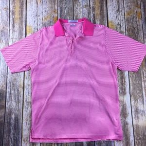 Martin Striped Golf Polo Shirt Size XL